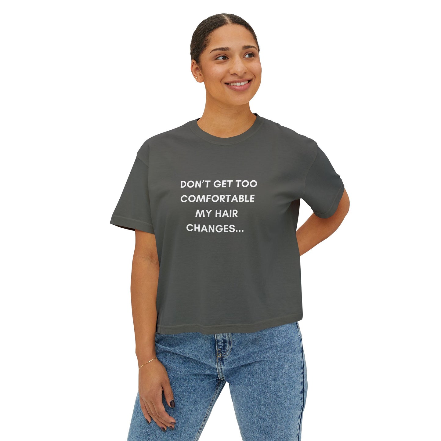 Hair changes- Statement T-shirt Cropped Comfort