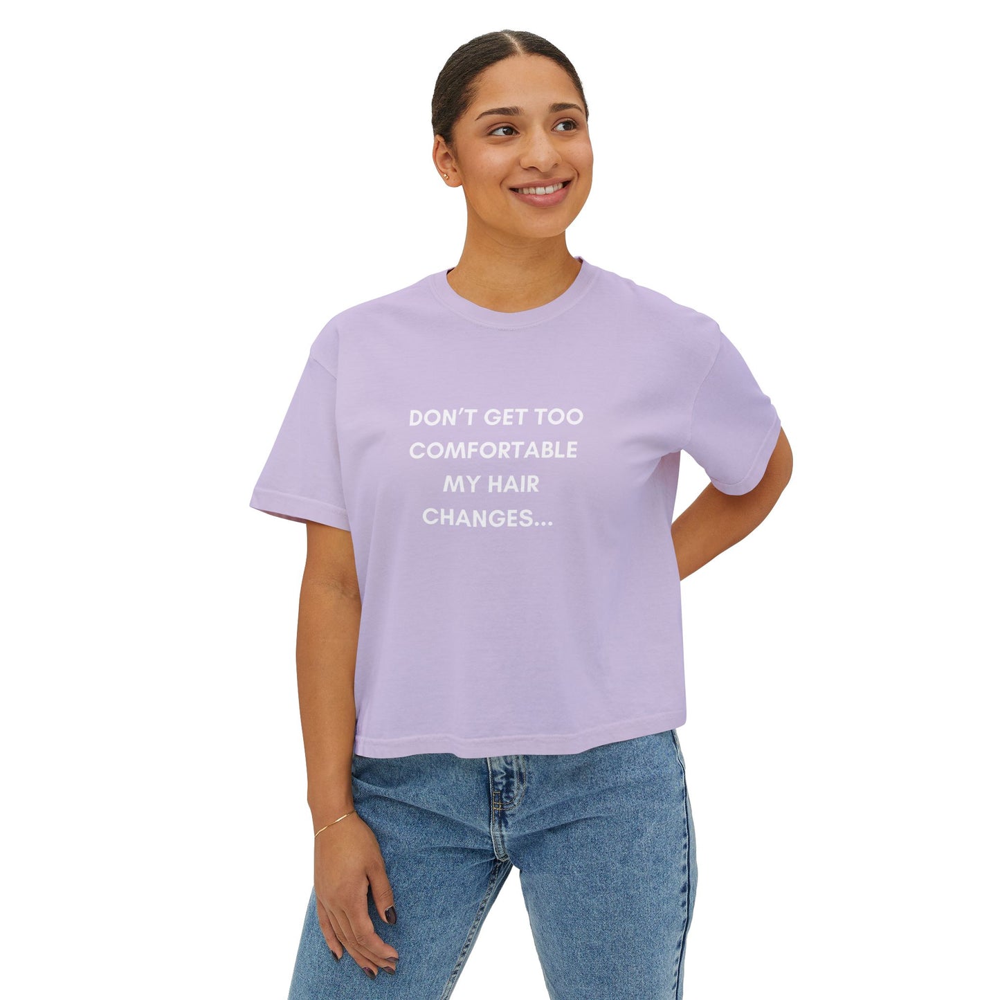 Hair changes- Statement T-shirt Cropped Comfort