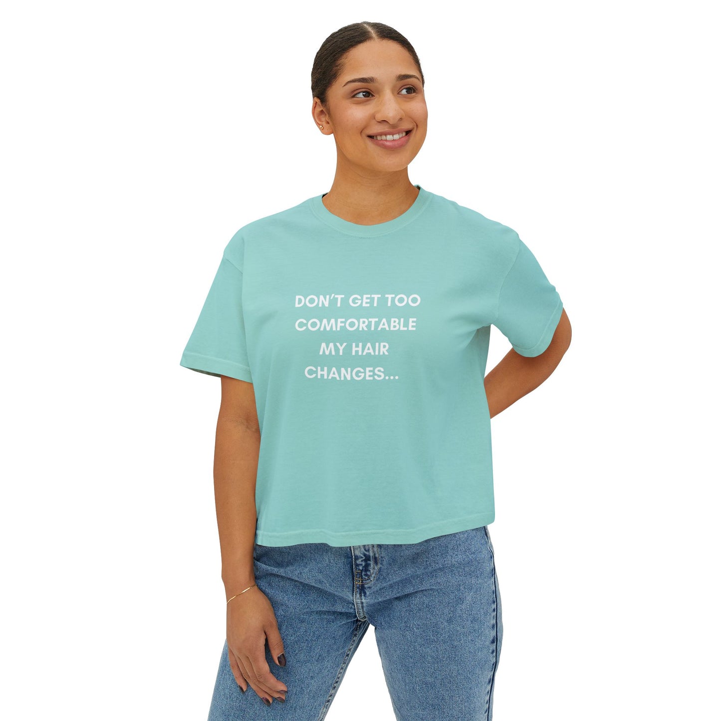 Hair changes- Statement T-shirt Cropped Comfort