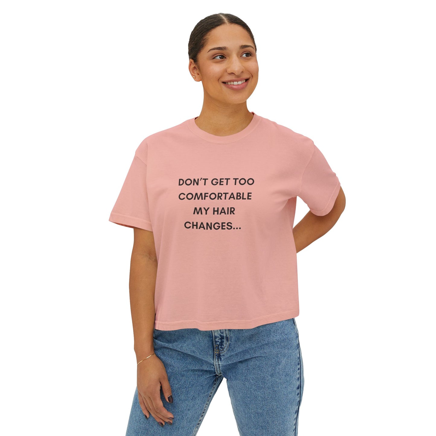 Hair changes- Statement T-shirt Cropped Comfort